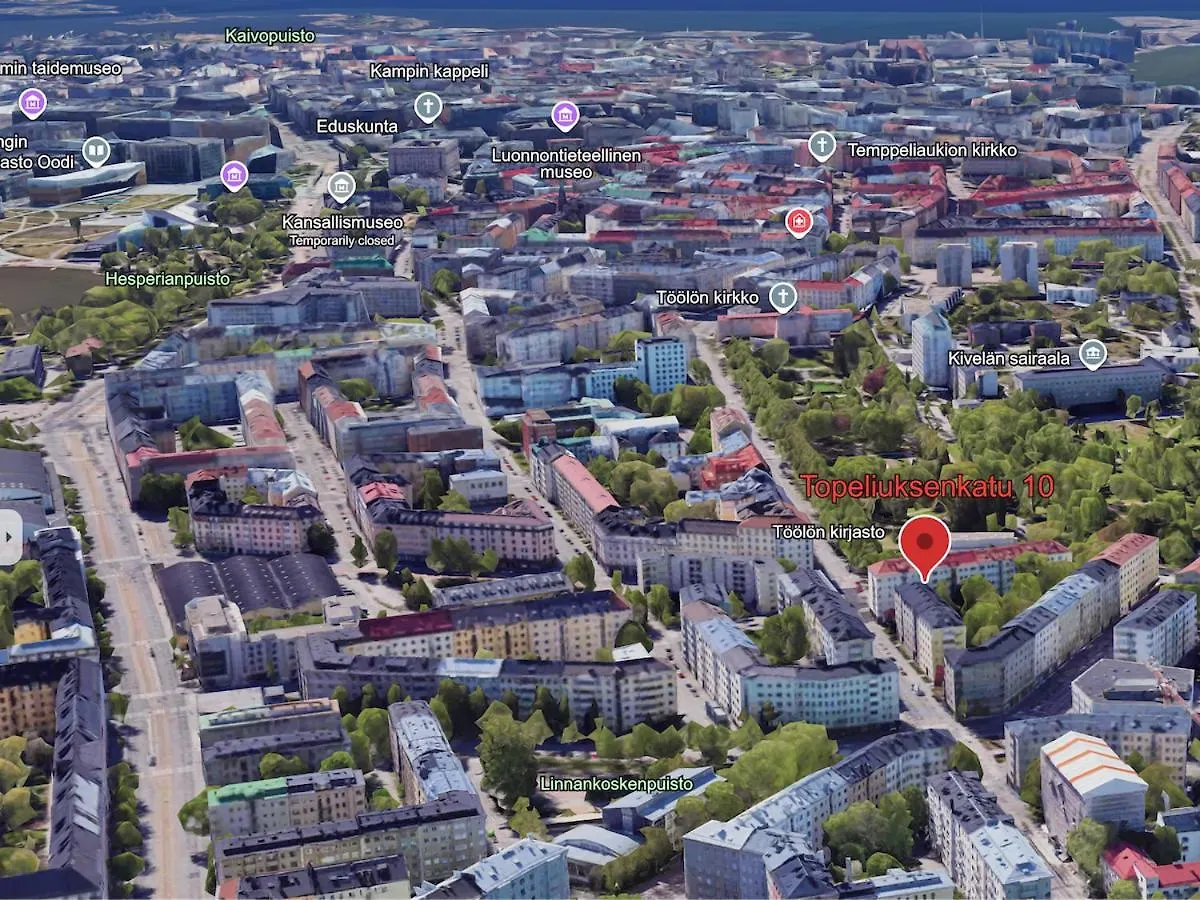 Апартаменты Central Helsinki Studio Near Olympic Stadium Финляндия